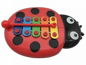 חיפושית XYLOPHONE 5-הערה צעצוע מוזיקלי אדום תינוק ילדים חכמה להתפתחות הילד בבריטניה